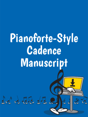 Pianoforte-style cadence manuscript