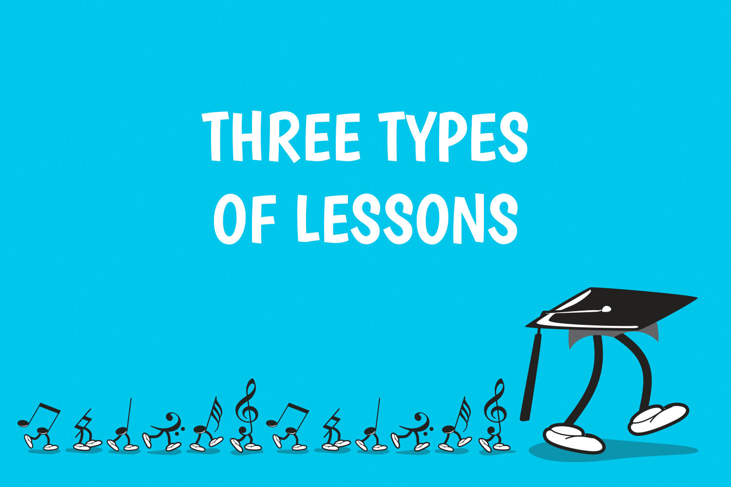 Three types of piano lessons
