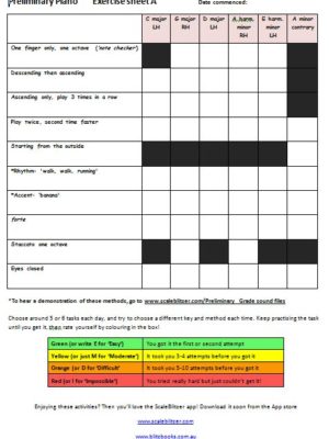 Piano Preliminary Sheet A